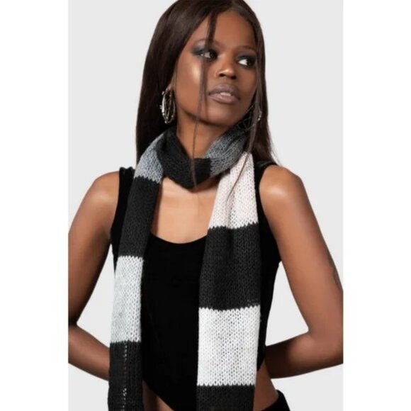 KILLSTAR STRIPED SCARF - AVRIL LAVIGNE COLAB - NWT - Picture 2 of 5
